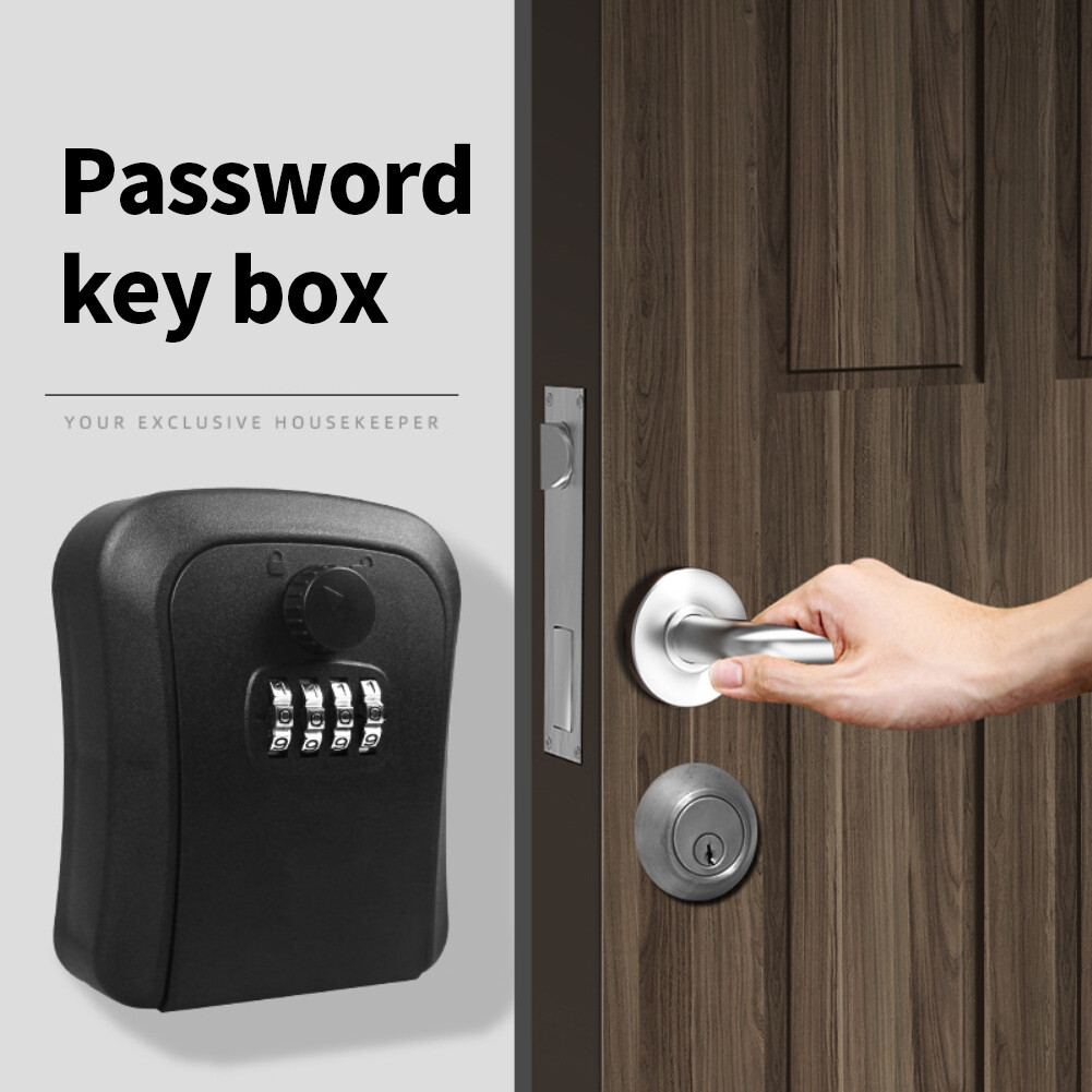 Linge | Wall Mount Key Storage Large Storage Capacity Secret Box Organizer 4 Digit Combination Password Security Code Lock No Key Home Key Safe Box | Ready Stock