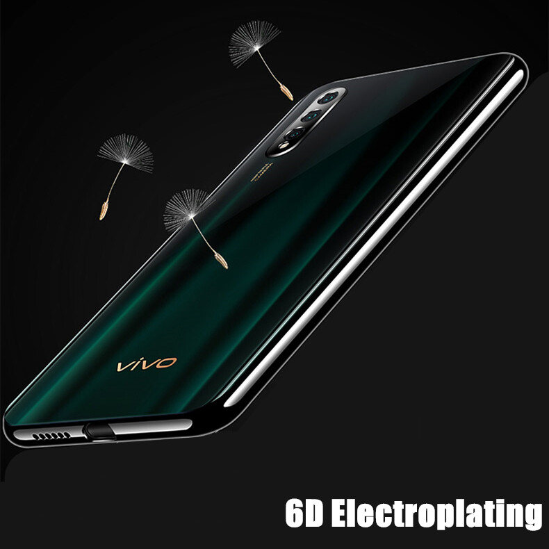 【Camera Full Coverage】For Vivo S1 1907 Upgrade 6D Electroplating Slim Soft Clear Silicon Protective Jelly Case Liquid Crystal Anti-fading Back Cover Skin
