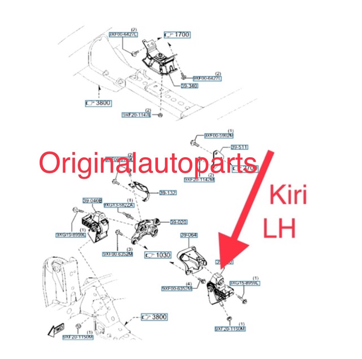 Ford Ranger T6 T7 2.2 3.2 Engine Mtg /Gear Box Mtg(Thailand). | Lazada