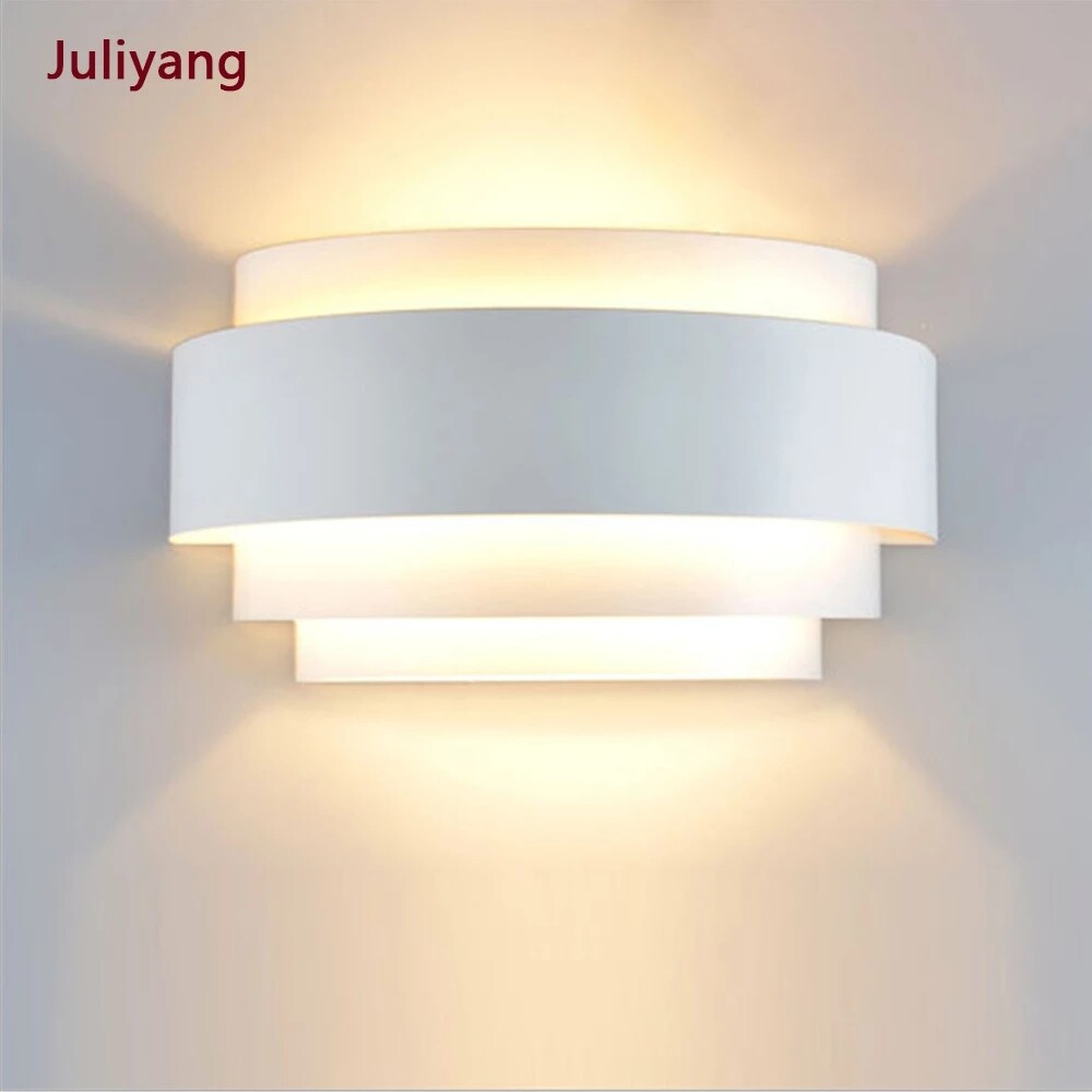 Modern minimalist snail bedroom wall light creative shaped led living room stairway wall sconce AC85-265