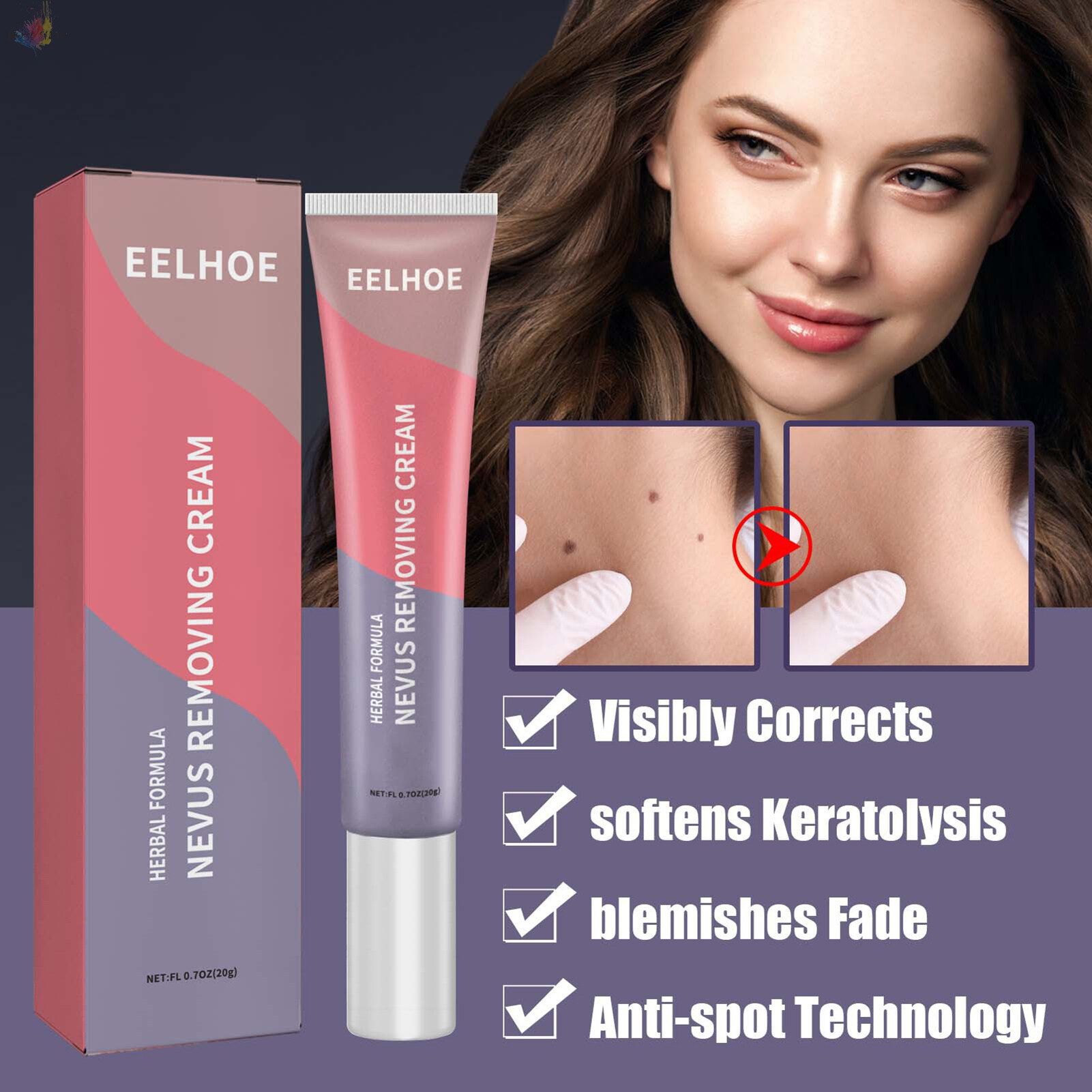 [La vis] eelhoe mole removal cream body skin clean point mole removal
