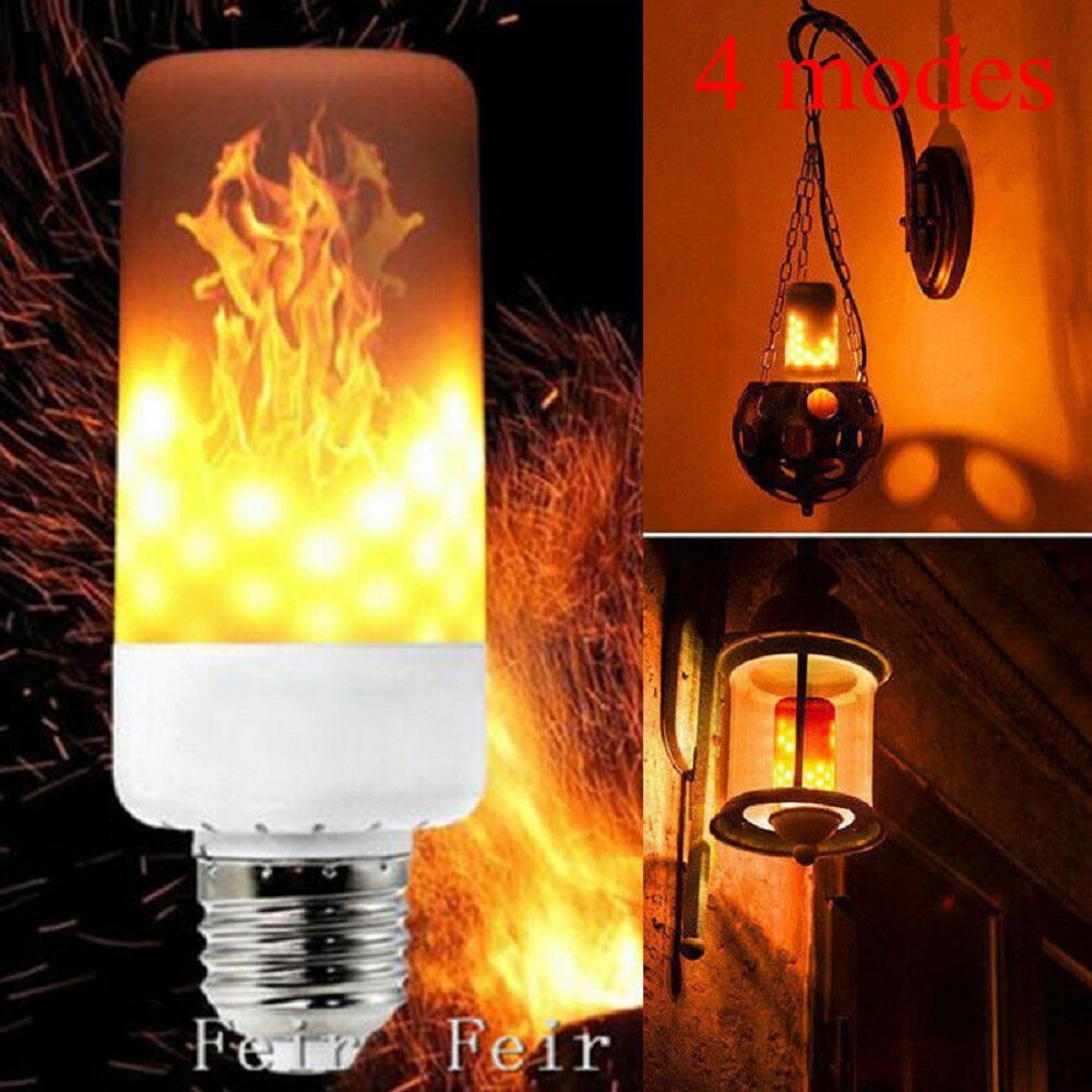 [Hàng Có Sẵn] Bóng Đèn LED Lửa Tự Nhiên Hiệu Ứng Ngọn Lửa 4 Chế Độ Chính Hãng Bóng Đèn Lửa Mô Phỏng E27 Nhấp Nháy Đèn Đèn Chớp Mô Phỏng Giáng Sinh, Đèn Trang Trí Nội Thất Đèn Trang Trí Năm Mới Dải Đèn Led Trồng Cây Đèn Cảnh Quan