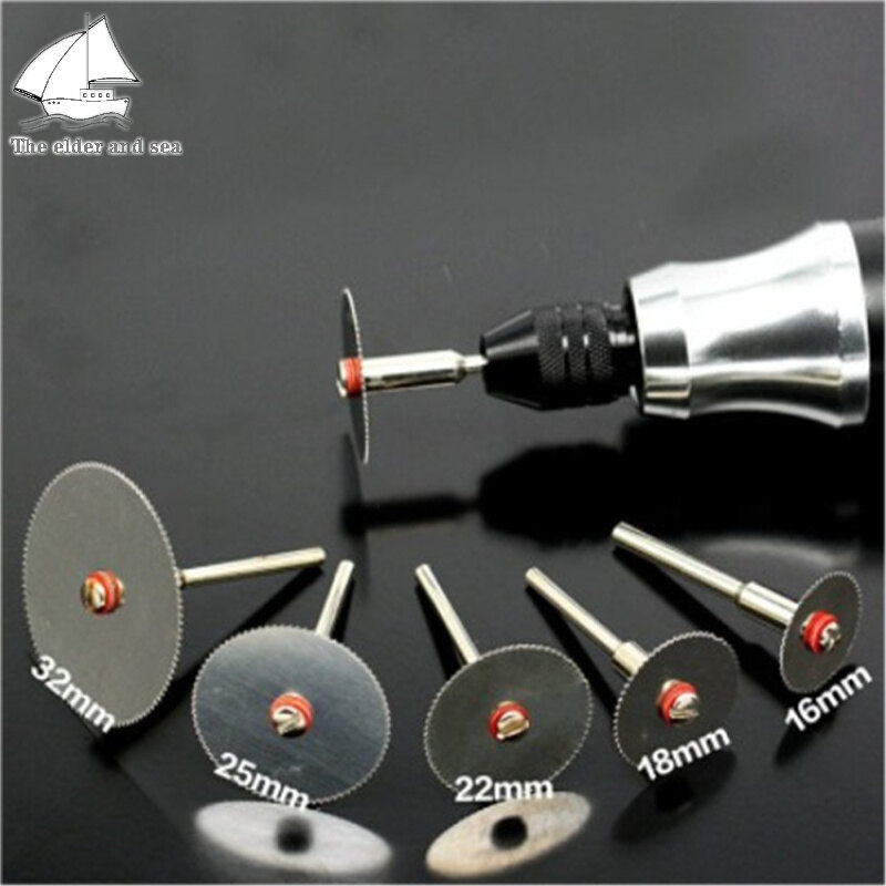6pcs/setsliced Metal Cutting Discs With 1 Mandrel For Dremel Rotary Tools 16 18 22 25 32mm Cutting Discs