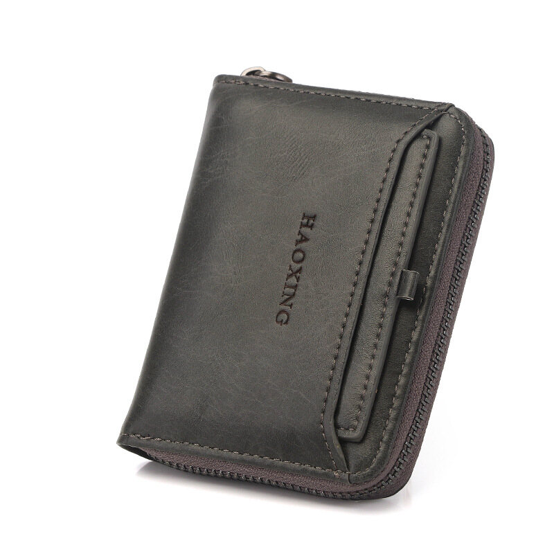 Men's Retro Short Wallet Business Wallet Multi-function Coin Purse