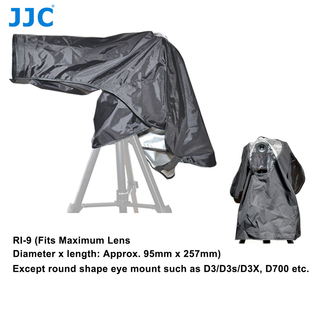 JJC Digital Camera Waterproof Rain Coat Rain Cover for Canon EOS Digital SLR Camera and Nikon D Series Camera, Fit for Canon 5D Mark III 5D Mark IV and Medium Telephoto Lens, Not Compatible Round Shape Eye Mount Camera