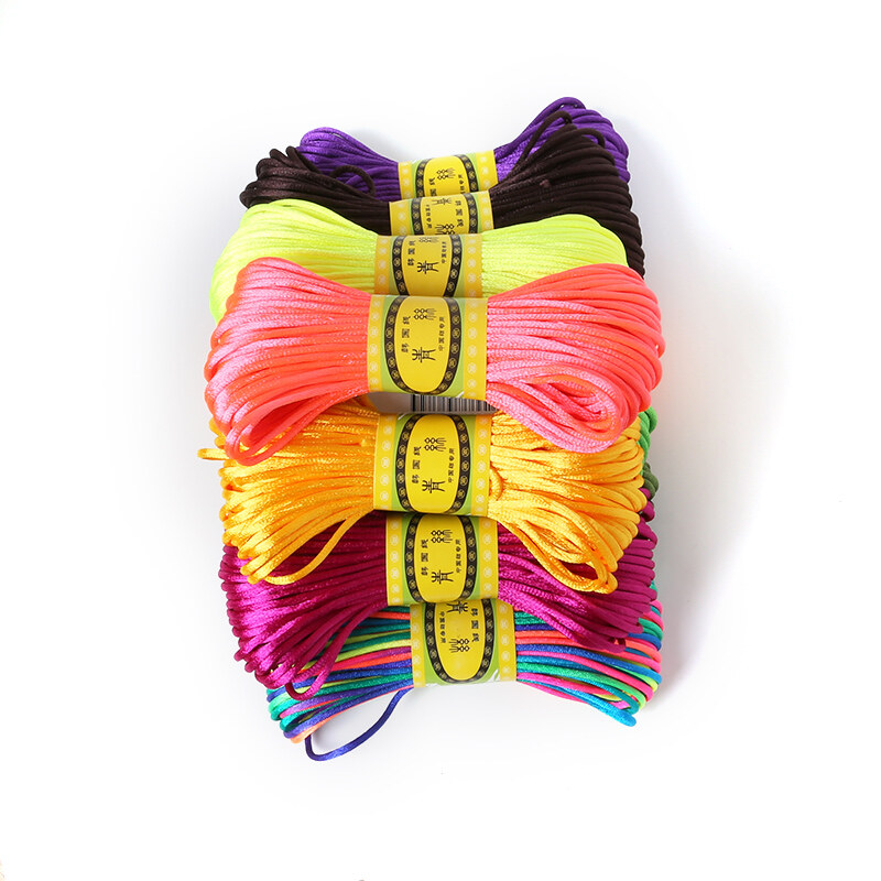 20 Mét/túi Vòng Tay Dây Macrame Thắt Nút Trung Quốc 2.5Mm Dây Thừng Xâu Chuỗi Dây, Polyester Chỉ Khâu Vải Bông Thêu Để May Tự Làm Thời Trang Thủ Công Mỹ Nghệ