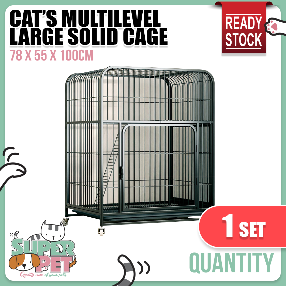 Multi level hot sale cat cage