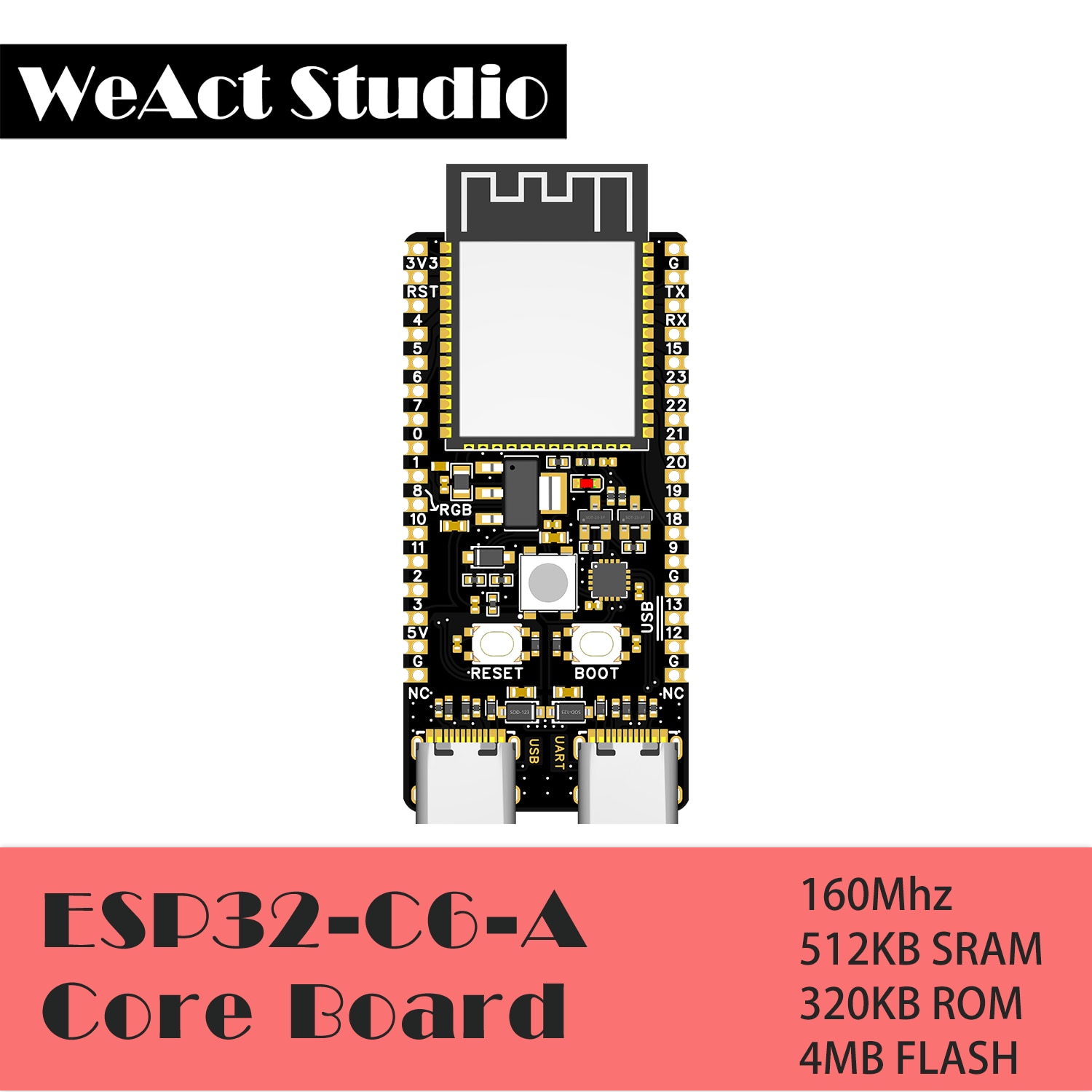 2 weact esp32-c6 development board esp32-c6 minimum board esp32 core board risc-v espressif iot 6 bluetooth zigbee