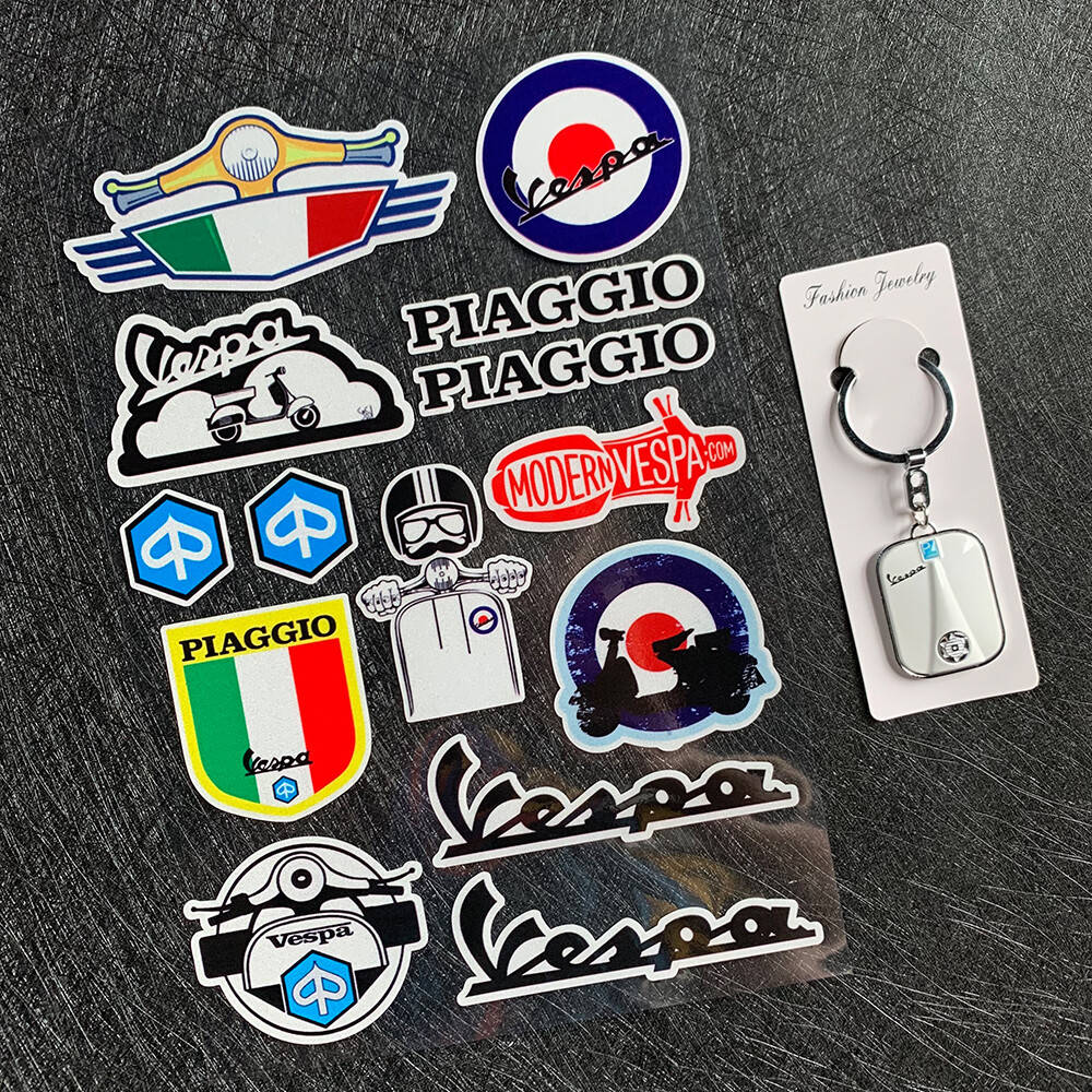 Suitable for Piaggio VESPA Modified Electric Motorcycle Reflective Sticker GTS300 Sprint 150 Body Decals