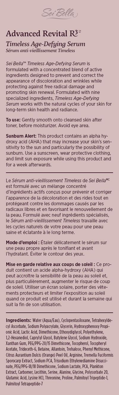 timeless age defying serum
