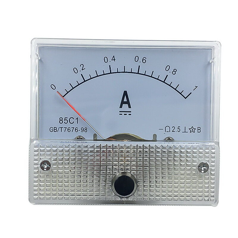 85C1 Ammeter DC Analog Current Meter Panel Mechanical Pointer 1-100A ...