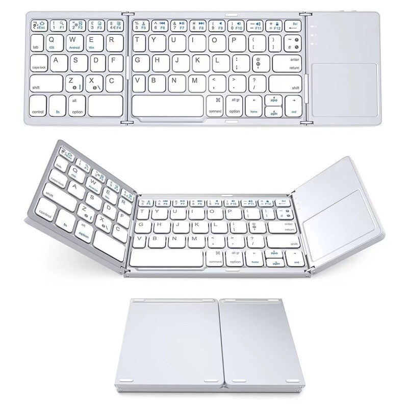 Bluetooth Mini Bàn phím không dây với bàn di chuột cảm ứng có thể sạc lại Bàn phím tiếng Nga Tây Ban Nha phổ Windows IOS Android di động máy tính bảng