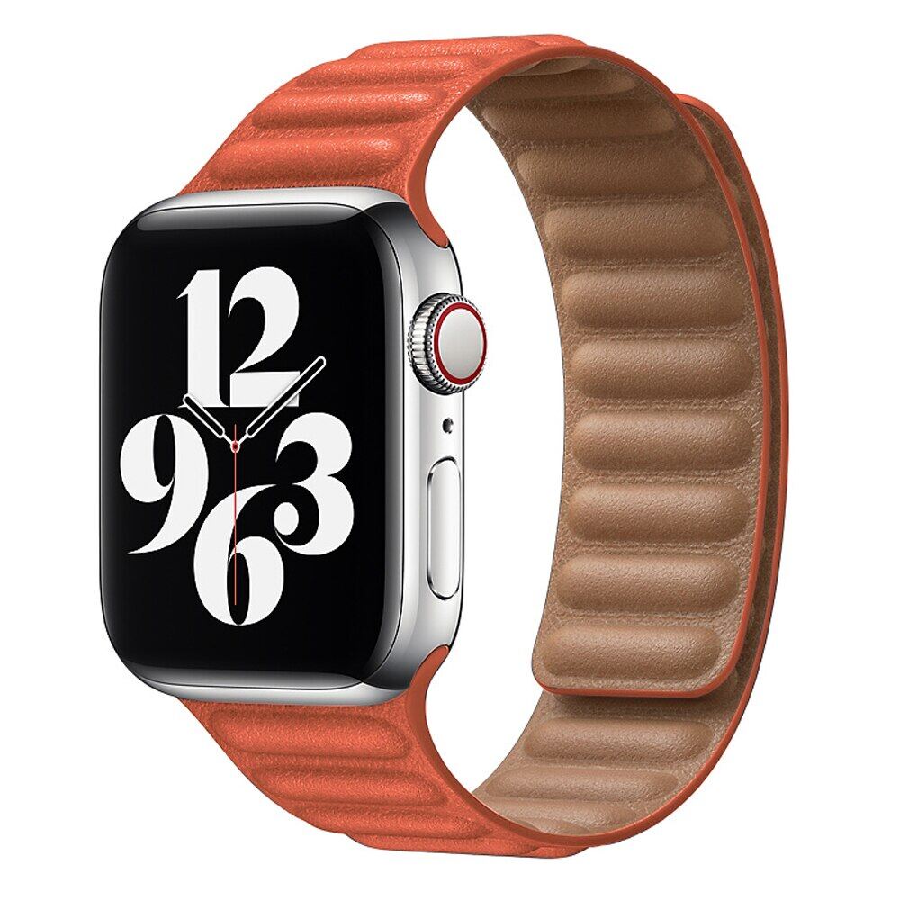 2024 Original Leather strap for Apple watch Ultra 49mm 44mm 41mm 45mm 40mm 38mm 42mm watchband Magnetic Loop Bracelet  for iWatch Ultra/Ultra2 9 8 7 6 5 4