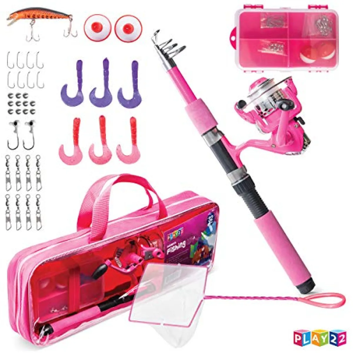 pink fishing tackle bag