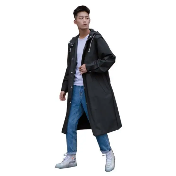 Long black waterproof coat Clearance