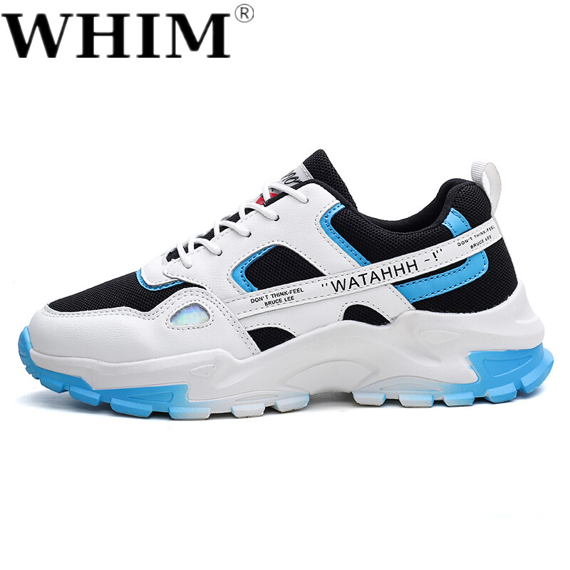 chunky white running shoes