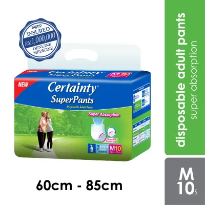 Alpro Pharmacy Certainty SuperPants Disposable Adult Diaper (M) 10s