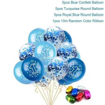 Yoriwoo Baby Shower Boy Girl Latex Balloons Confetti Set My 1st