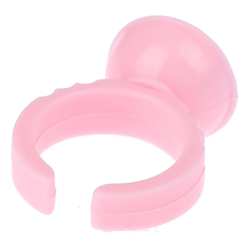 Ring Container For Lashes YKS 100Pcs Disposable Eyelash Extension Glue Rings Glue Holder Glue ...