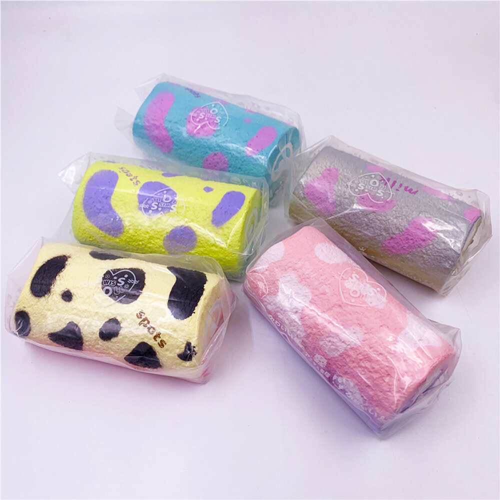 Sanhe khăn hoạt hình cuộn trứng cuộn gối để tay đàn hồi chậm Squishy giải nén mô phỏng bằng chất liệu PU bánh đồ chơi