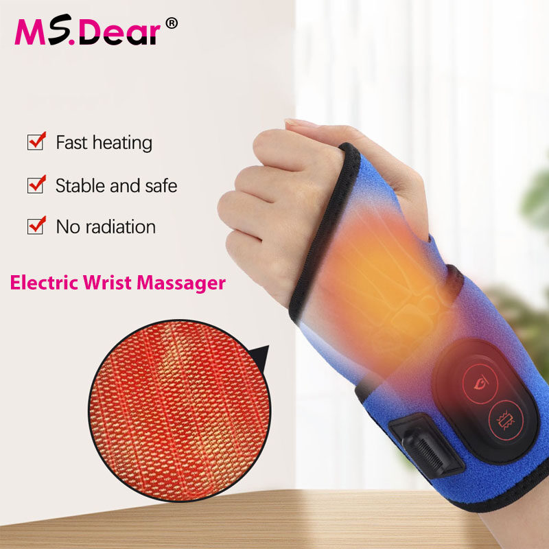 Electric Infrared Heating Wrist Brace 6speed Hand Massager Hot Compress Carpal Joint Protection