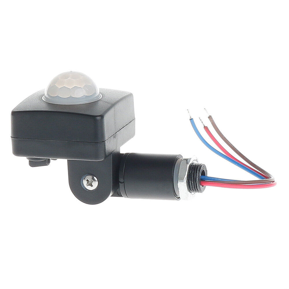 diymore Công Tắc Cảm Biến Chuyển Động Hồng Ngoại Cơ Thể Người Mini AC85-265V Đèn Pha LED Máy Dò Cảm Biến Chuyển Động PIR Cảm Biến Chuyển Động Ngoài Trời Chống Nước Công Tắc Điều Chỉnh PIR 12MM