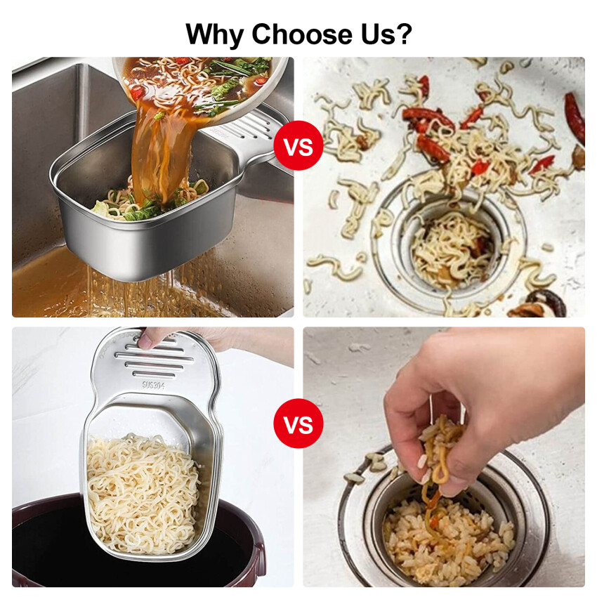 【High Quality+ In Stock】Kitchen Sink Strainer Basket, Multipurpose Corner Sink Strainer Food Catcher Leftovers Garbage Storage, 304Stainless Steel Drain Basket
