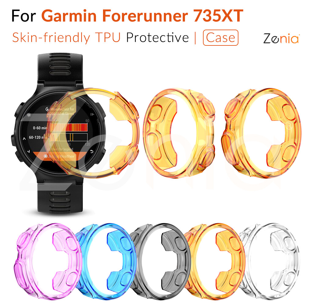 Zenia TPU Vỏ bảo vệ thay thế thân thiện với da Vỏ cho Garmin Forerunner 735XT FR735XT Forerunner735XT Phụ kiện đồng hồ thông minh thể thao