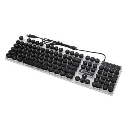 TX30 104 คีย์ไฟสว่างจากด้านหลังแบบใช้สายไฟปรับ RGB LED แบ็คไลต์ USB Mechanical GAMING แป้นพิมพ์โลหะ