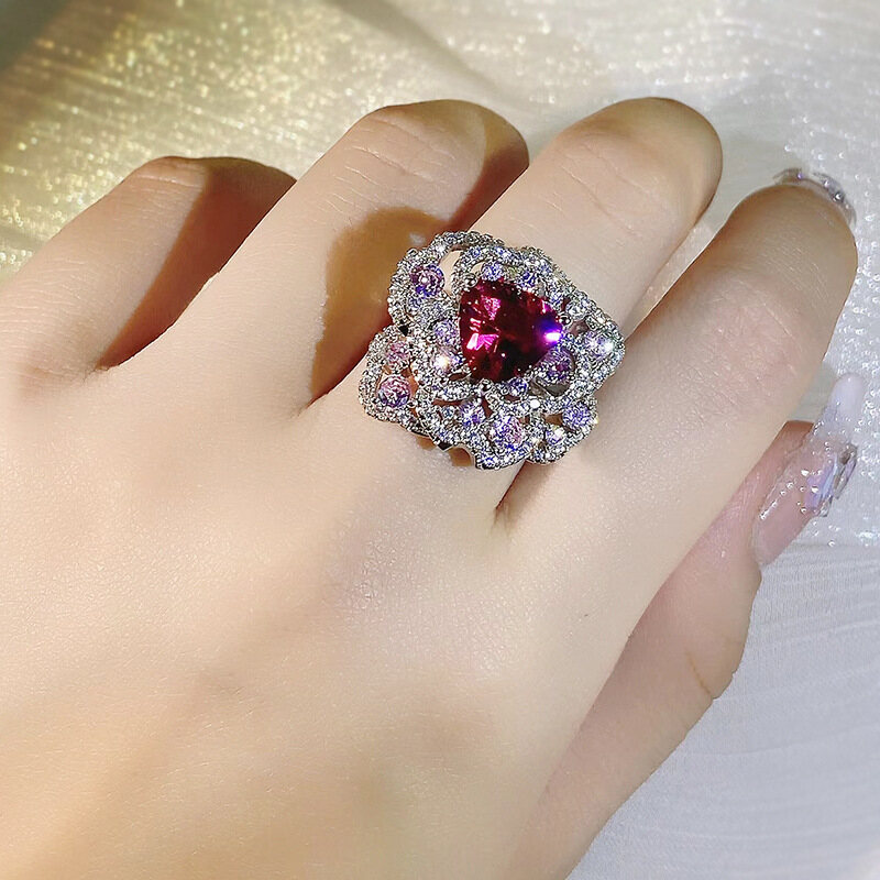 彩色冰花切开戒口指节日饰品