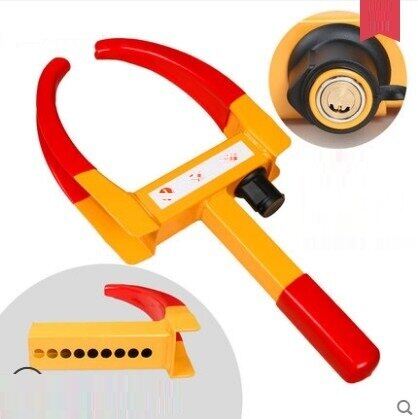 Car Tyre Lock Sedan Tire Clamp Lock Anti-Theft Auto Wheel Clip Tool Car Steering Wheel
