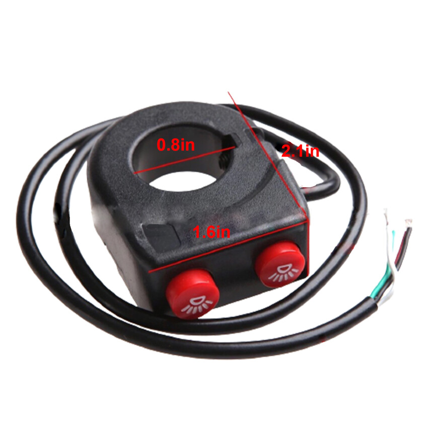 Motor Switches 22mm Spot Fog Headlight Switch 2 in 1 On Off Button Motorcycle Handlebar