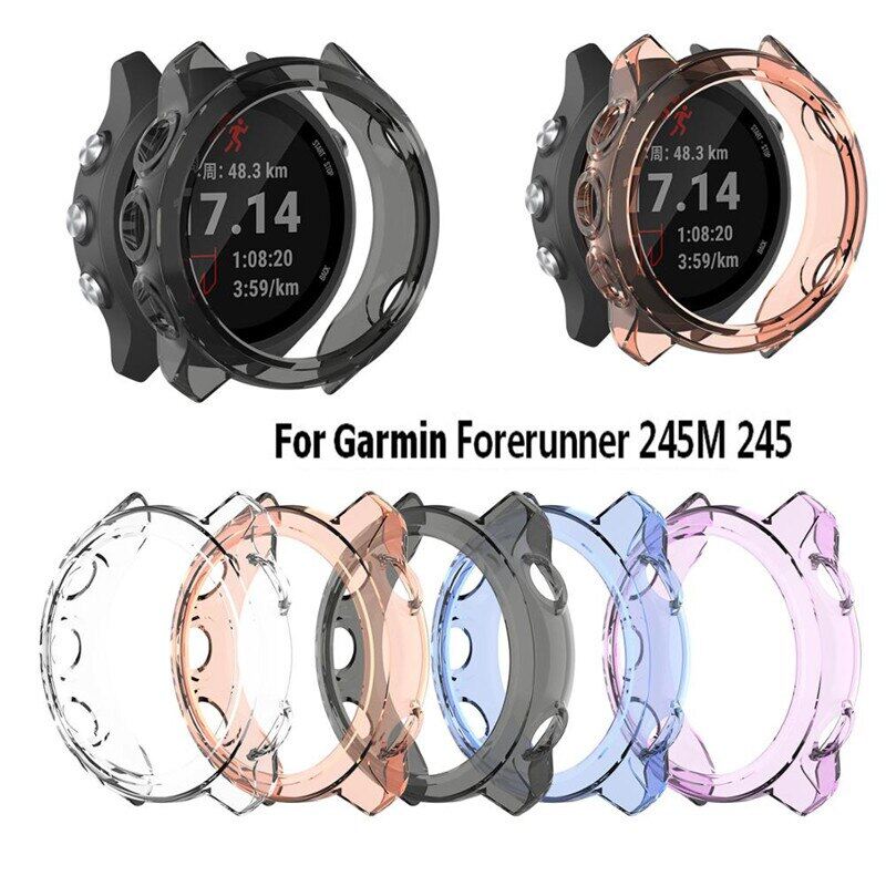 TPU Case Cover For Garmin 245 Watch case Protective Shell Frame For Garmin Forerunner245 / 245M Protector Sleeve Silicone Case