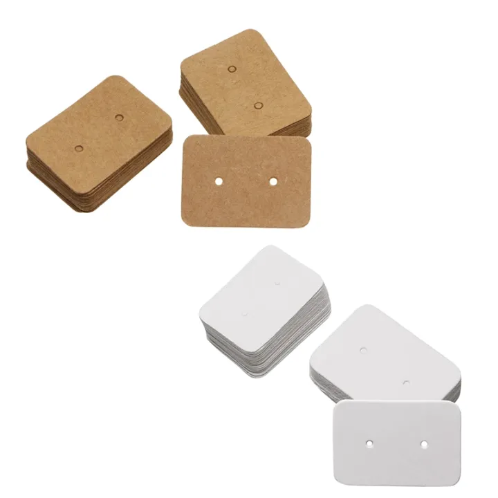 50pcs Small Blank Kraft Paper Ear Studs Earring Display Cards Price Label Jewelry Cards Holder 3 5 X 2 5cm Lazada Singapore