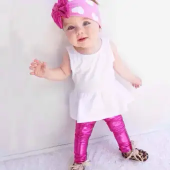 baby metallic leggings