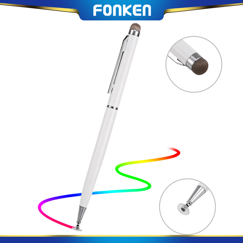 FONKEN Bút Cảm Ứng Có Móc Kim Loại 2 Trong 1 Bút Chì Điện Dung Vẽ Mỏng Dày Cho Điện Thoại Thông Minh Android, Bút Cảm Ứng Màn Hình Di Động Thông Dụng