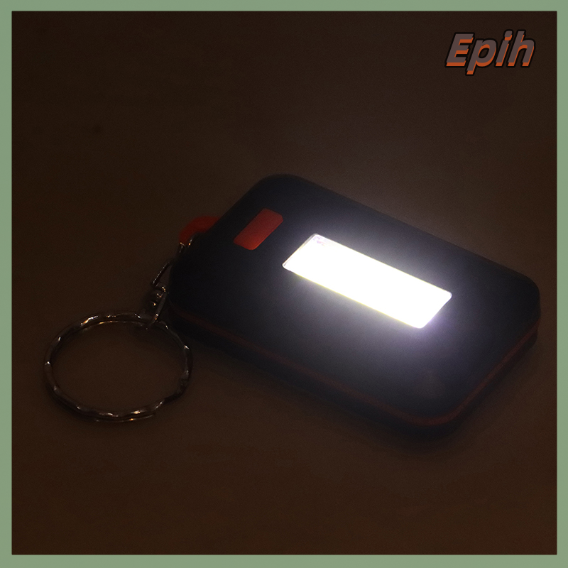 [Epih] Cob flashlight keychain mini led flashlight portable outdoor emergency light
