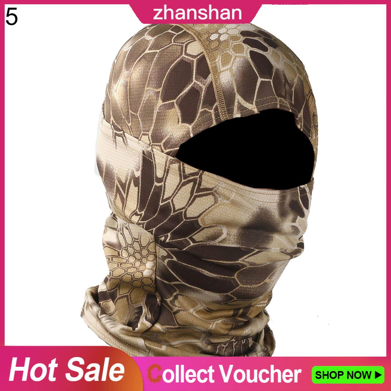 Zhanshan®Unisex Camoพิมพ์กลางแจ้งขี่จักรยานBalaclavaคอหมวกFullผ้าคลุมหน้า