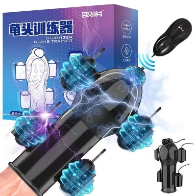 (Ready stock in Malaysia)Male Masturbator Glans Vibrating Massager Electric Penis Glans Vibrator Delay Trainer Penis Enlargers Exerciser Toys for Men