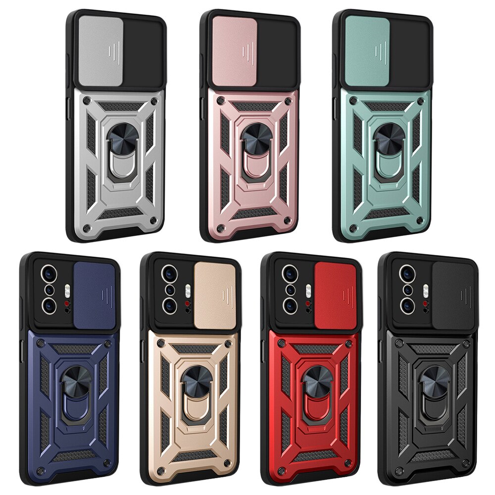 Keysion Ốp chống sốc cho Xiaomi Mi 11T 11T Pro 5G đế dạng nhẫn đẩy kéo Máy Ảnh bảo vệ Điện thoại Ốp lưng cho Xiaomi Mi 11T 5G