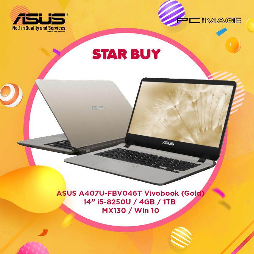 ASUS Vivobook A407U-FBV046T 14 Laptop-Gold (i5-8250U, 4GB, 1TB, Mx130, Win10) Malaysia