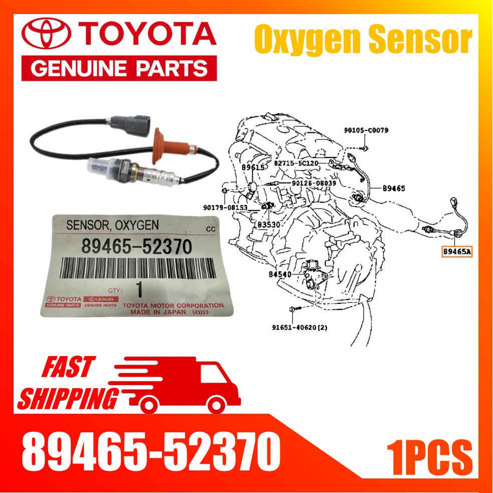 GERMBAN Rear Oxygen Sensor For Toyota Yaris/Vitz 06-11 & Vios 06-16 1.3L 1.5L – 89465-52370