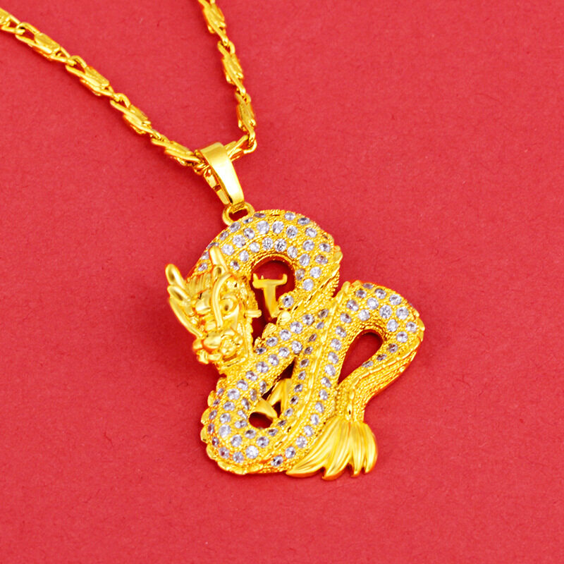 gold plated dragon pendant