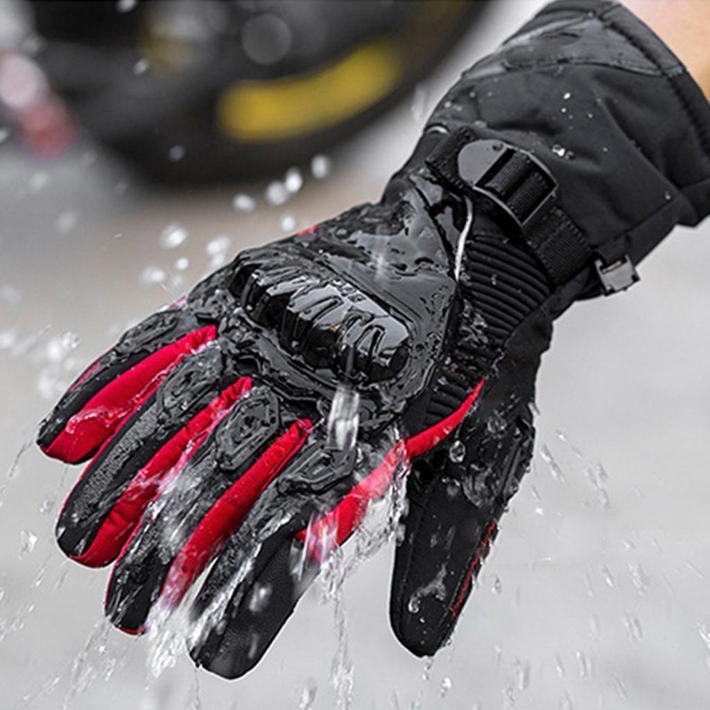 Talage Waterproof Motorcycle Scooter Leather Sports Long Gloves Black XL