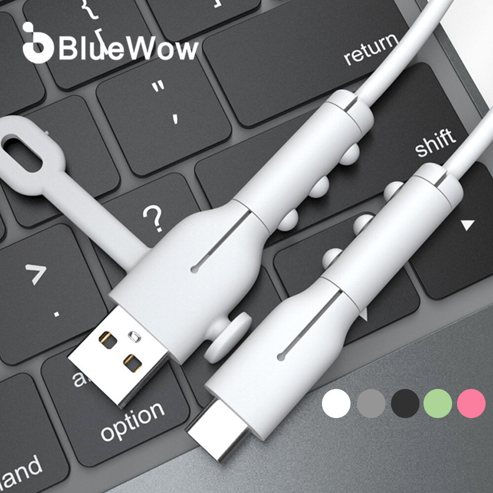 For USB to Type-C BlueWow Bộ Dây Bảo Vệ Bộ Sạc Sắp Xếp Dây Cáp Quản Lý Dây