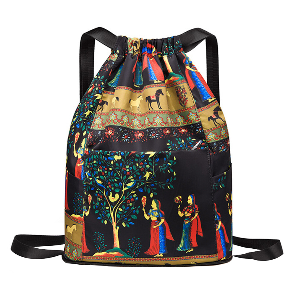Drawstring Foldable Large Capacity Dry Wet Separation Travel Sports Backpack Exotic Drawstring Gym Bag Backpack Bag