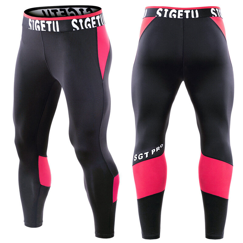 Men's Gym Sports Cycling Pants Arsuxeo Running Compression Trouser Bottom Training Outdoors Sports Attire Basketball Leggings