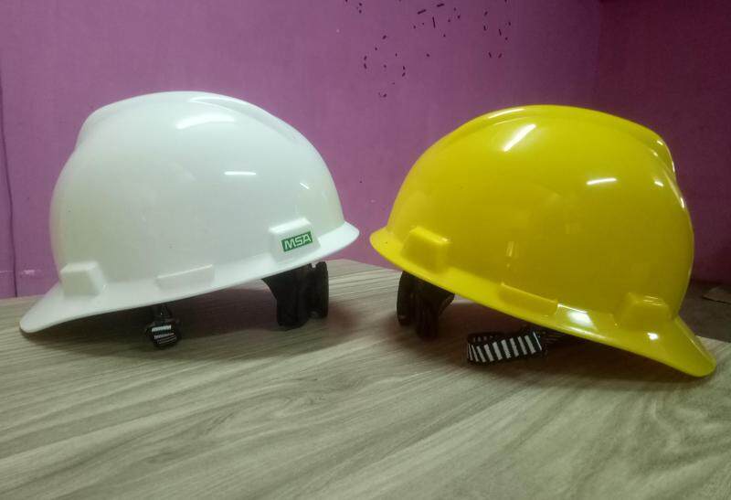 MSA Safety Helmet - V-Gard White/Yellow