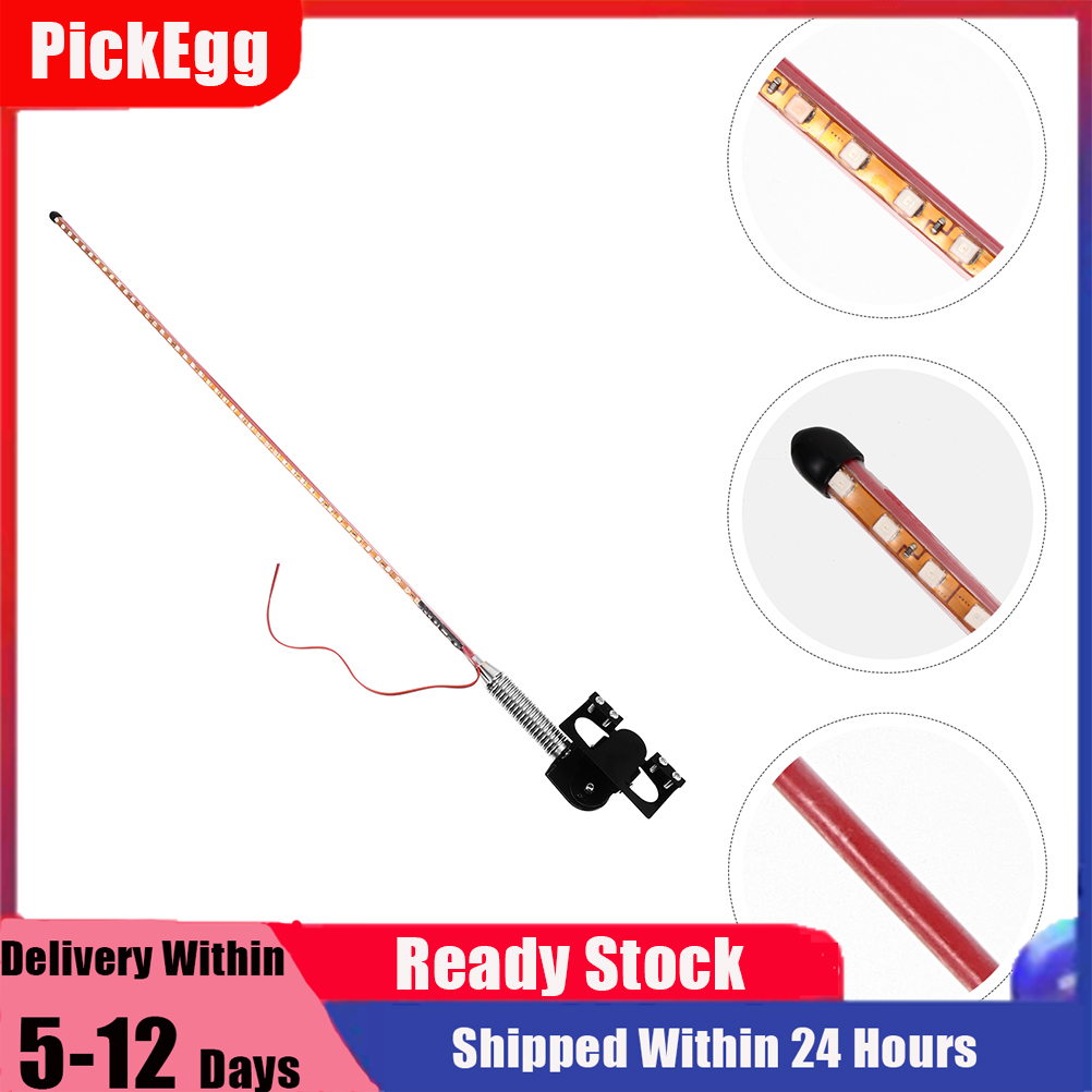 PickEgg 60CM 12/24V Car LED Whip Lights Truck Running Streamer Light LED Antenna Lamp (Random Color)