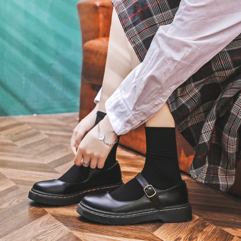 Hiển Thị Giày Giày Da Nhỏ Nữ Đồng Phục JK Giày Giày Sinh Viên Phong Cách Đại Học Mary Jane Giày Retro Anh Mềm Em Gái Lolita Duy Nhất Giày giá rẻ
